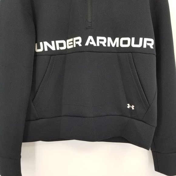 Under Armour Black Loose Fit Scuba Material Pullover Size Large - Picture 7 of 13